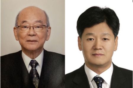 (왼쪽부터)권이혁 서울대학교 명예교수, 이재관 고려대학교 의과대학 산부인과 교수