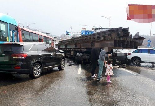 경기도 김포시 양촌읍의 교통사고 현장 / 사진=연합뉴스