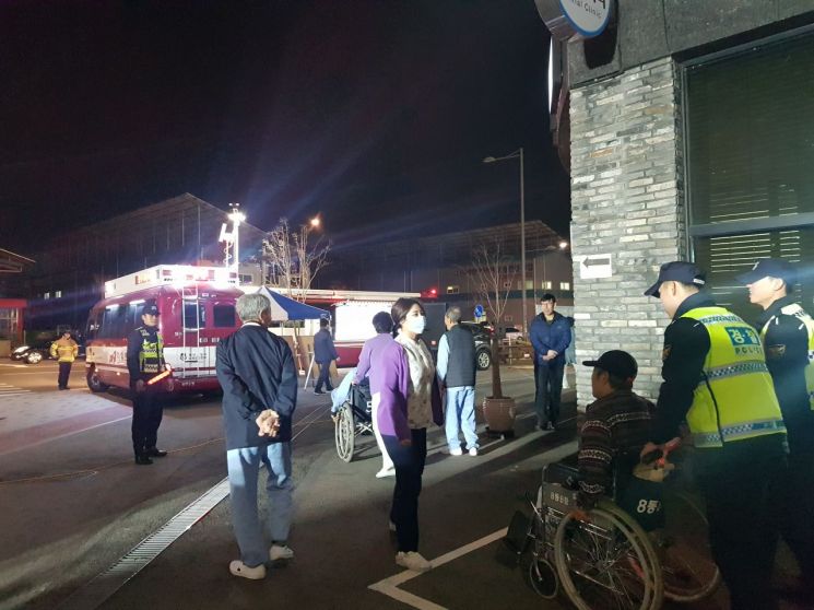 광주 북부경찰 ‘요양병원 대형화재 야간 재난대응’ 훈련