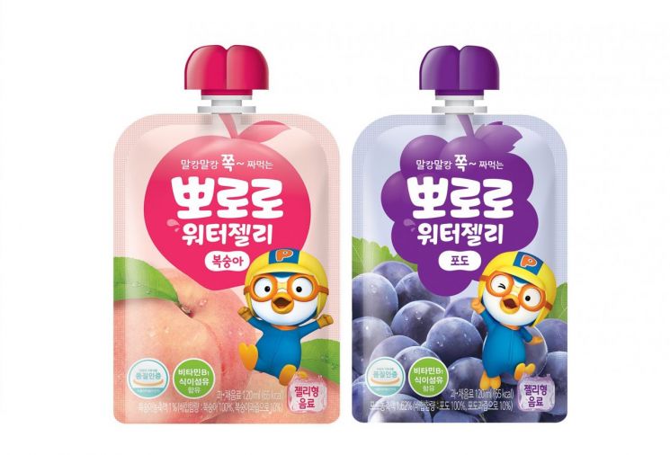 팔도, 어린이 위한 젤리형 음료 '뽀로로 워터젤리' 2종 출시