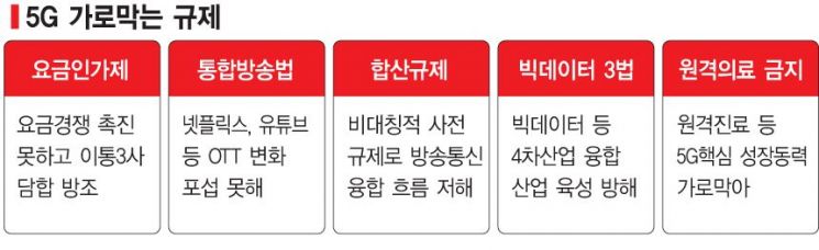 [5G 초혁신시대 ③-2]규제와 기술 엇박자에 '휘청'