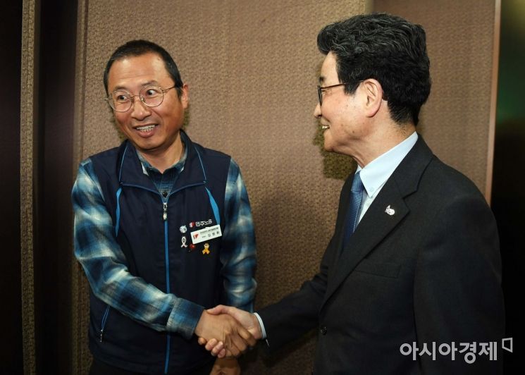 김명환 민주노총 위원장, 일자리위서 "언제든지 대화할 것"
