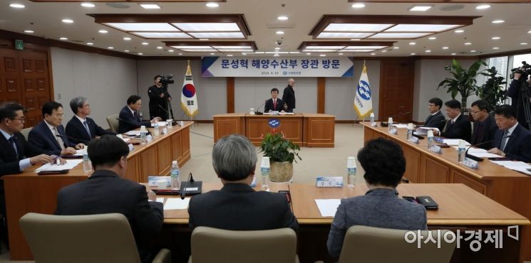 [포토] 수협중앙회 방문한 문성혁 해수부 장관