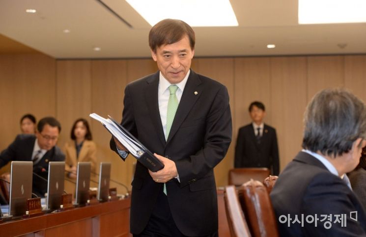[포토] 금통위 참석하는 이주열 한국은행 총재