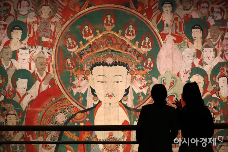[포토]'꽃으로 전하는 가르침' 공주 마곡사 괘불