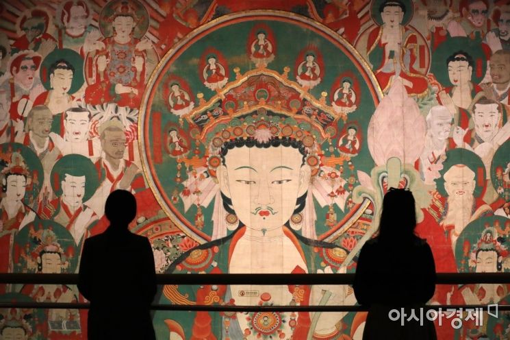 [포토]공주 마곡사 괘불, 300년 만에 서울 나들이