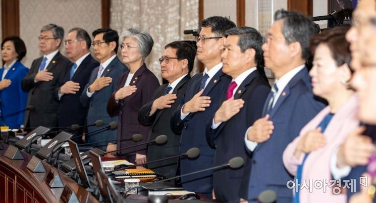 [포토]국무회의 참석한 각 부처 장관들