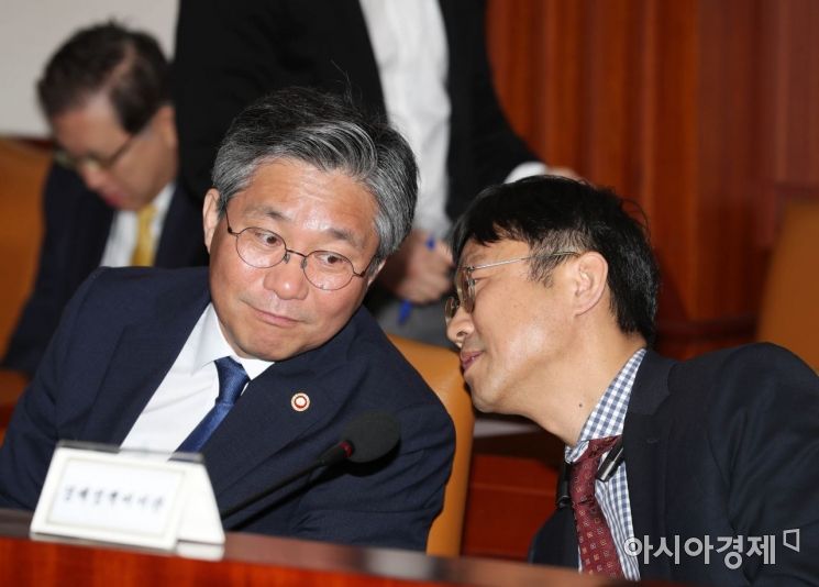 [포토]귀엣말 나누는 성윤모·도규상