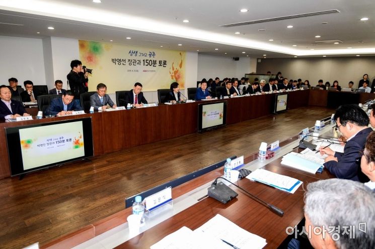 [포토]중소기업중앙회, 박영선 장관과 150분 토론