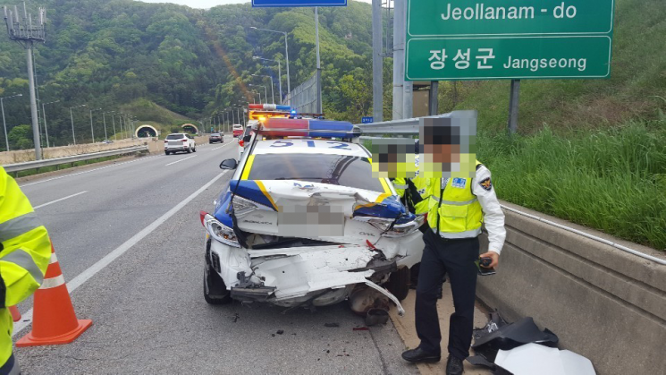 교통사고 처리 중 2차 사고 ‘경찰관 병원 후송’