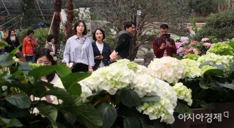 [포토]서울식물원 관람하는 시민들