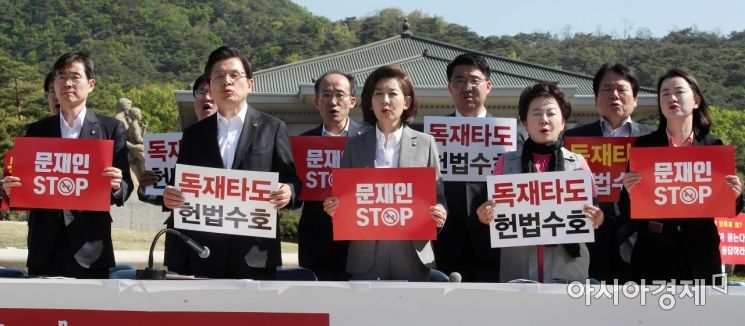 [포토] 패스트트랙 항의하는 자유한국당