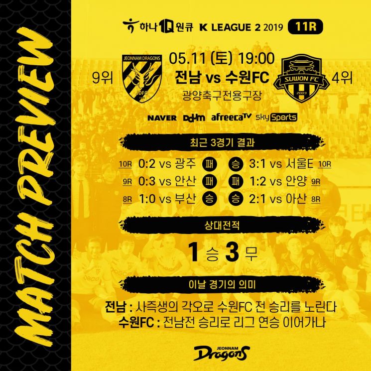 전남드래곤즈, 5월 가족단위 관람객 겨냥 다양한 이벤트 마련 