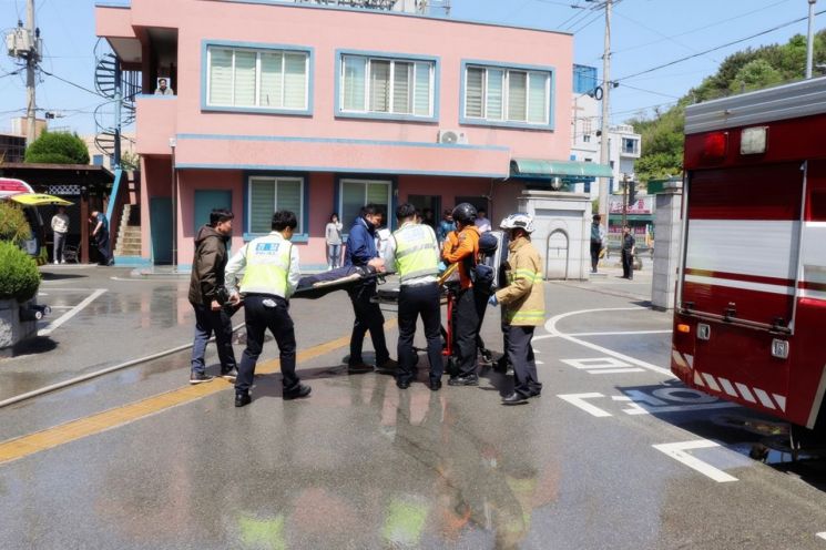 무안경찰, 2019년 합동 소방훈련 실시