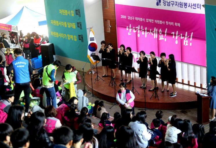 강남구 '돗자리 자원봉사축제' 개최