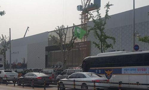 개포 재건축현장 양대노총 갈등 '한달째'