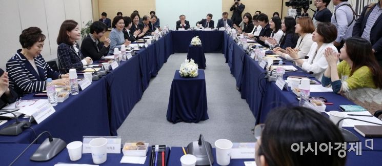 [포토] 여성기업인들과 간담회하는 박영선 장관