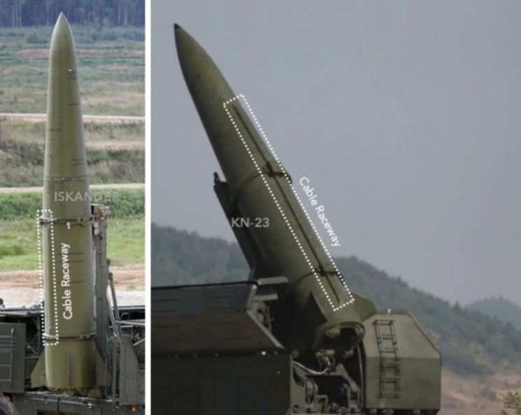 러시아 이스칸데르 미사일과 북한 KN-23 미사일의 차이점. (사진=미들버리 연구소 홈페이지)