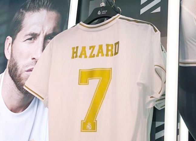 축구선수 에덴 아자르, 레알 마드리드로 이적…구단 상징 '7번' 유니폼 받는다