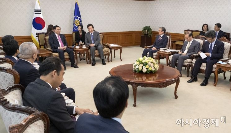 [포토] 이낙연 총리 만나는 베트남 경제부총리