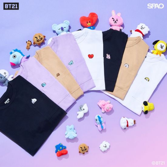 이랜드 스파오, BT21 캐릭터 담은 티셔츠 판매
