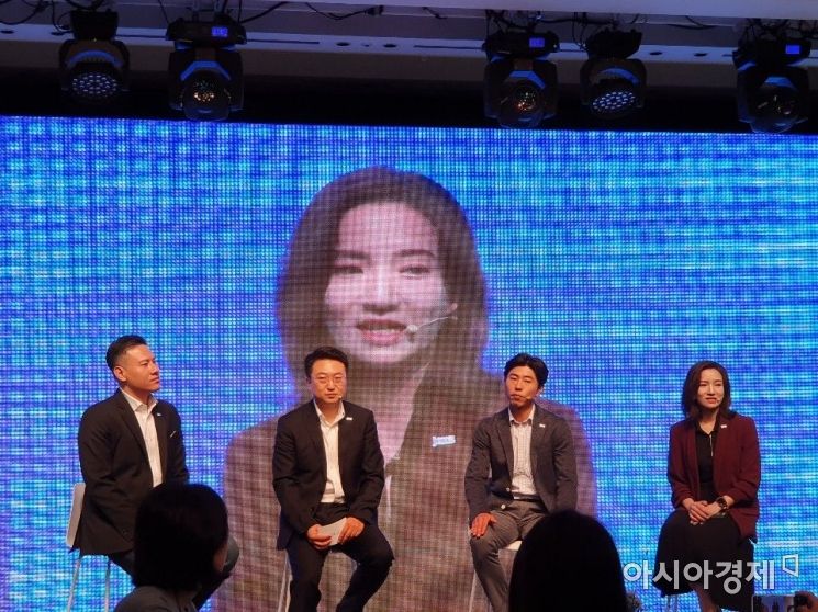 (왼쪽부터) 마이클 탄 죠즈 글로벌 본사 마케팅 헤드, 제이슨 장 죠즈 글로벌 본사 CEO 겸 한국 법인장, 정장용 죠즈 한국법인 영업 담당 상무, 비비 첸 죠즈 글로벌 본사 제품 부문 헤드가 간담회를 통해 죠즈 신제품에 대해 설명하고 있다. 최신혜기자