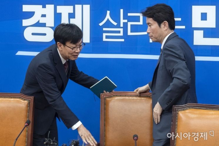 [포토] 민주당 찾은 김상조 정책실장