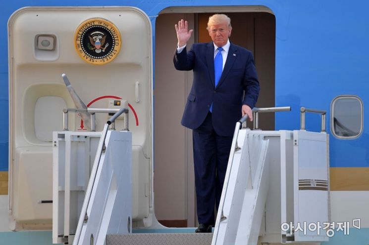 [포토]한국 도착한 트럼프 대통령