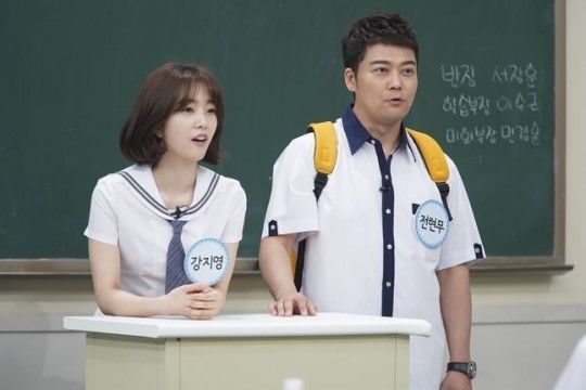 강지영 JTBC 아나운서와 방송인 전현무가 '아는형님'에 출연해 입담을 뽐냈다/사진=JTBC '아는형님' 화면 캡처