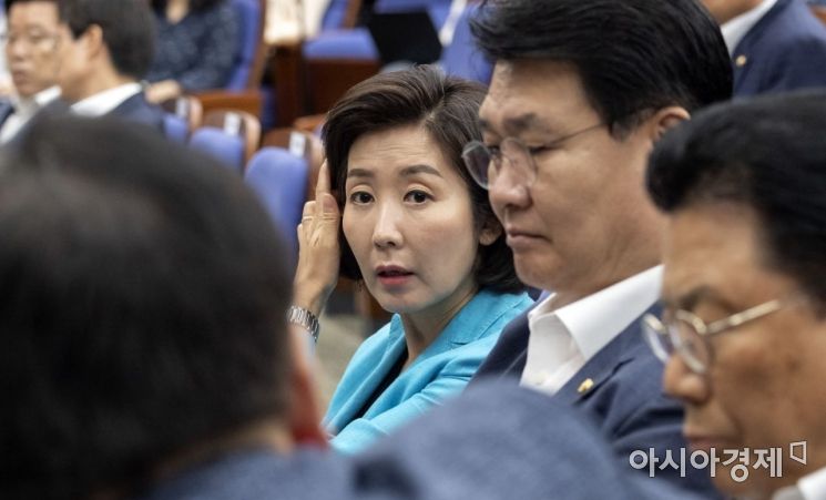 [포토] 심각한 자유한국당 원내대표단