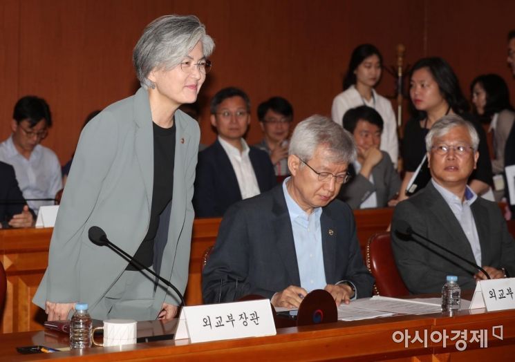 [포토]외교전략조정회의 참석하는 강경화 장관