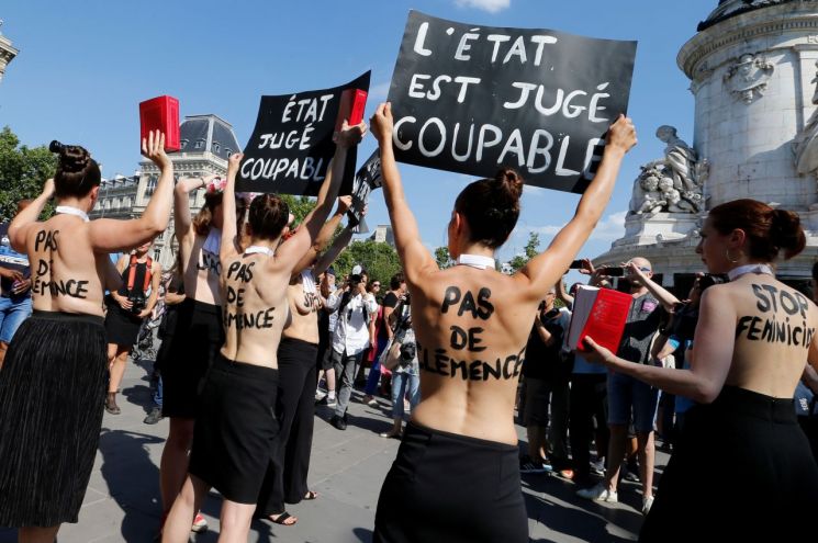 [포토]'여성혐오 멈춰라' 프랑스 파리 시위