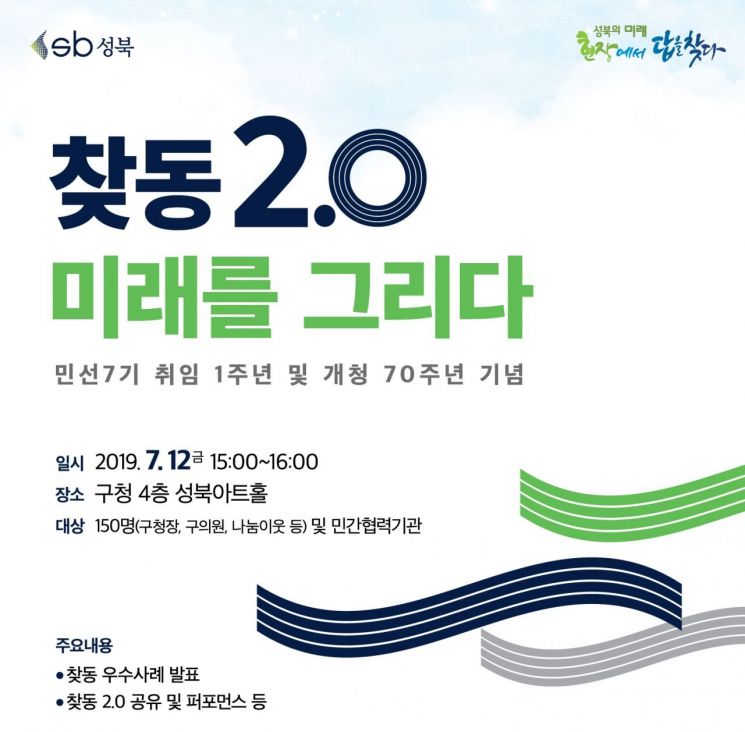 성북구, 찾동 성과공유대회 ‘찾동2.0 미래를 그리다’ 개최
