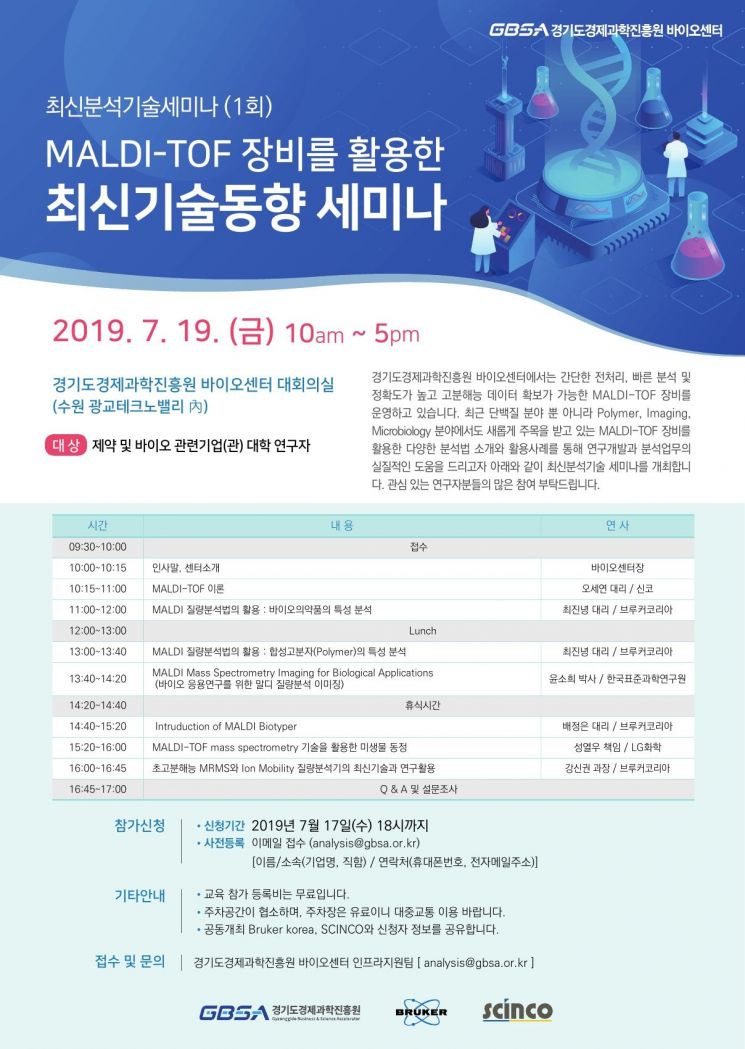 경기경제과학원 19일 '질량분석기 세미나' 연다