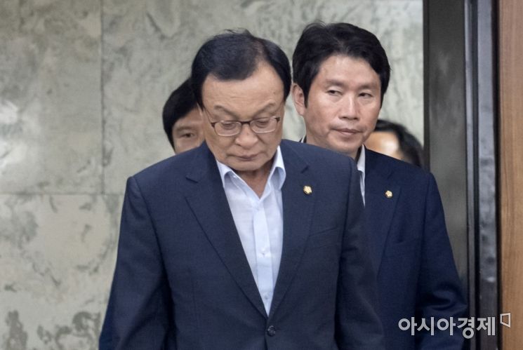 [포토] 회의 참석하는 이해찬·이인영