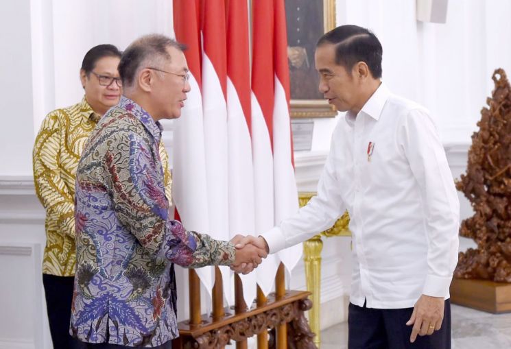 정의선 현대차그룹 수석부회장, 조코 위도도 인도네시아 대통령과 면담