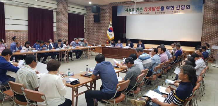 고흥군 ‘귀농·귀촌 상생발전’ 간담회 개최