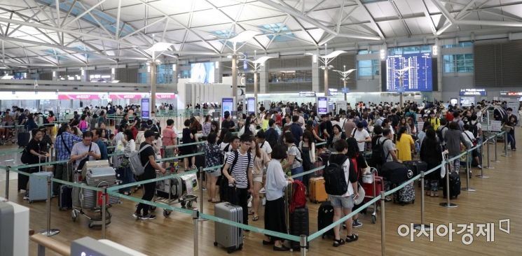 [포토] 휴가객들로 붐비는 인천공항