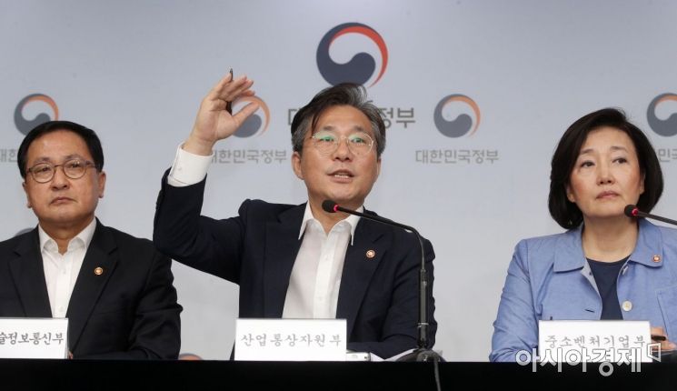 [포토] 브리핑하는 성윤모 장관