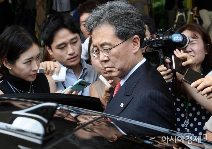 [포토] 청사 나서는 김현종 차장