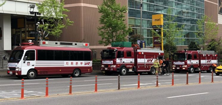 광주 남부소방서, 소방차 길터주기 훈련 전개