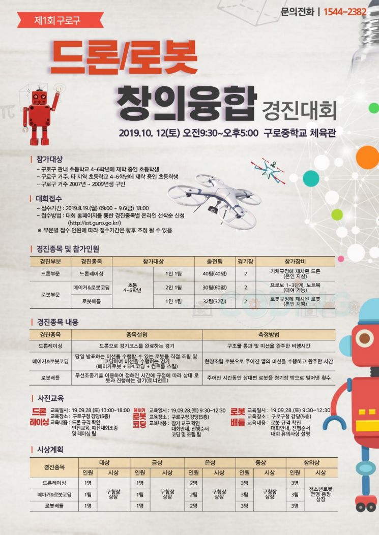 구로구, 제1회 드론·로봇 창의융합 경진대회 개최