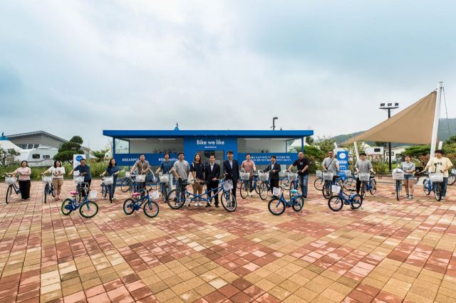 "빈폴 업사이클링 자전거, 충주 탄금호 방문시 무료로 빌려드립니다"