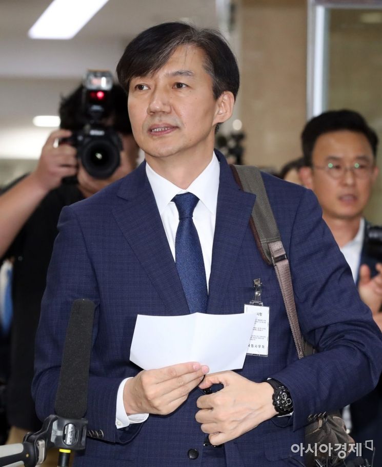 [포토] 국회 도착한 조국 후보자