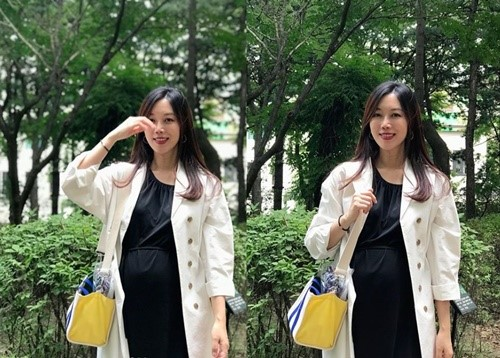 서현진 前 아나운서, 임신 28주 근황 "신나게 운동가요" 