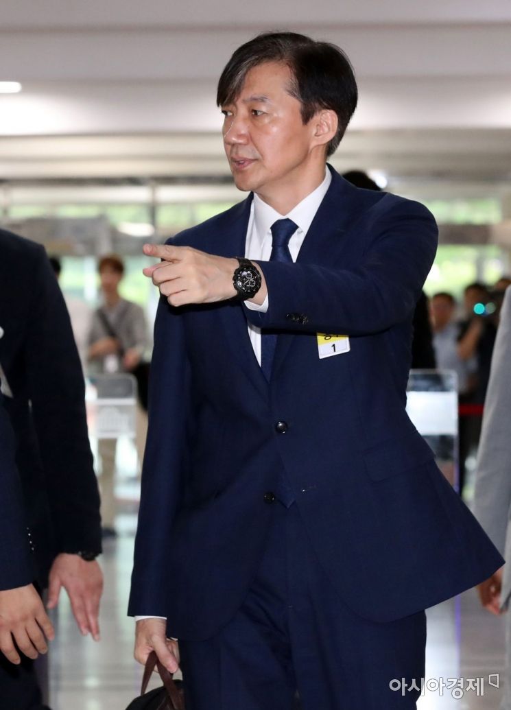 [포토] 국회 도착한 조국 후보자