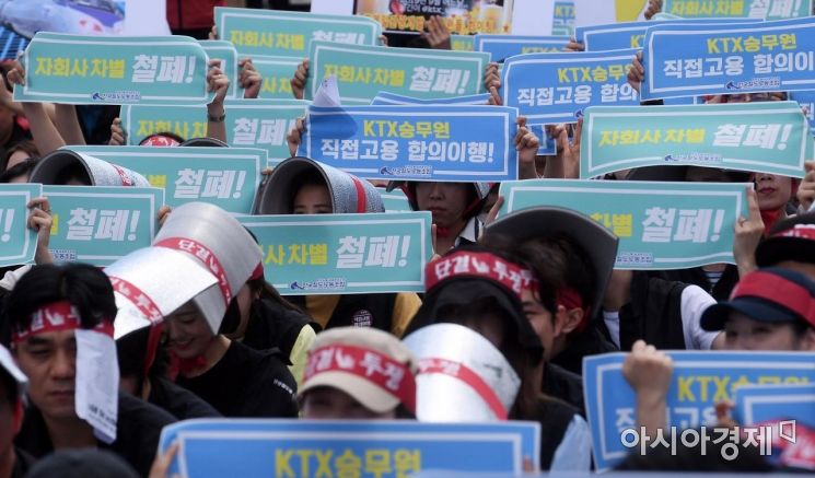 [포토] KTX승무원 파업 출정식