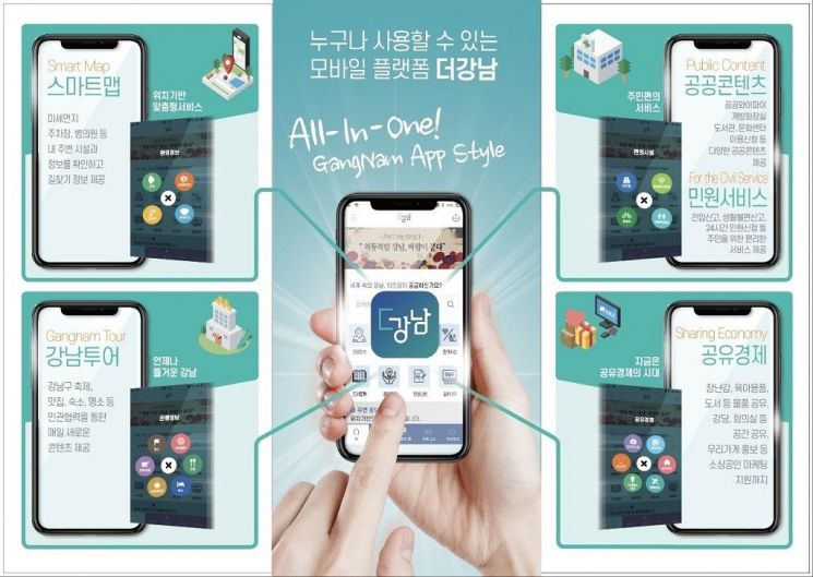 강남구, 지자체 최초 모바일서비스 ‘더강남’ 출시
