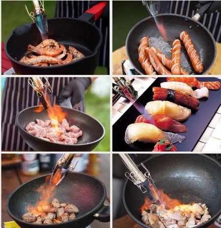 ‘대나무 숯 핸디 토치’ 활용방법 예시 사진. 한쉐프 제공