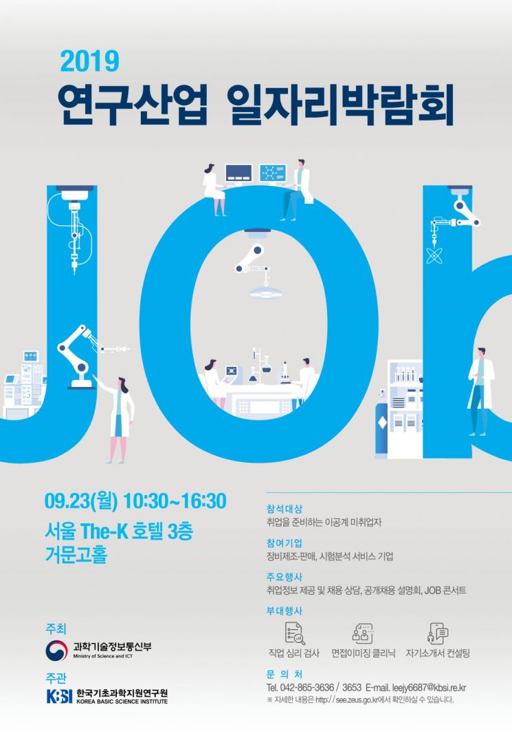 '2019년 연구산업 일자리 박람회' 개최